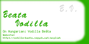 beata vodilla business card